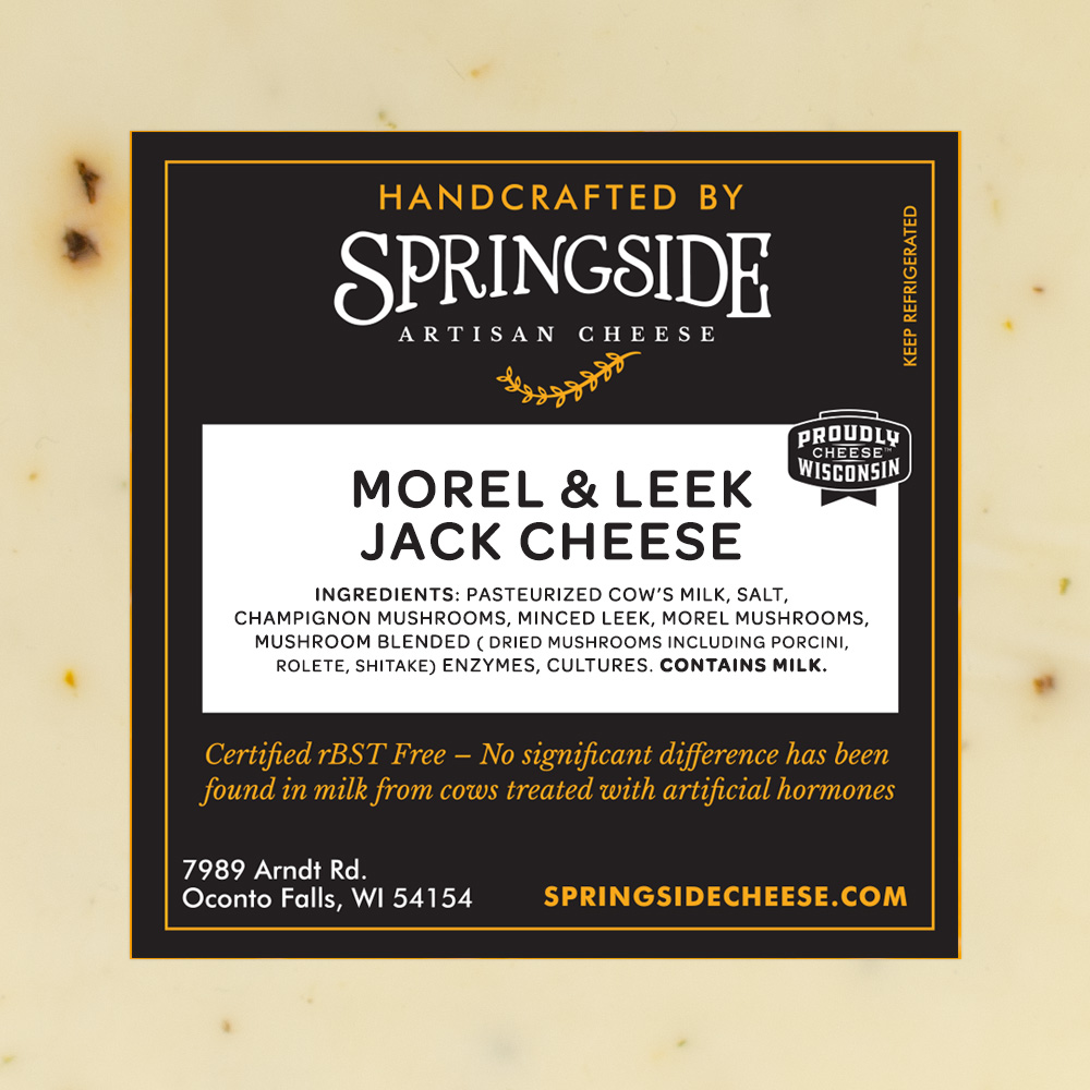 Morel Mushroom Leek Jack Springside Cheese