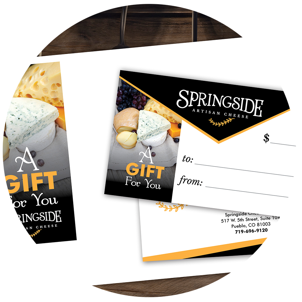 Springside Cheese Gift Certificates